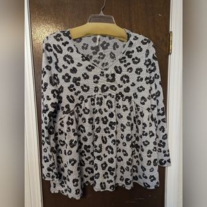 Animal print Size XL Peplum Top